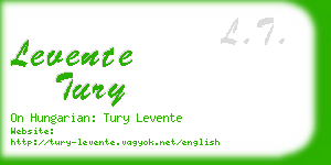 levente tury business card